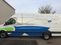 Partial Van Vinyl Wrap This image shows partial van vinyl wrap.