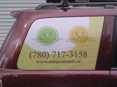 Perforated Window Vision Decal This image shows perforated window vision decal.