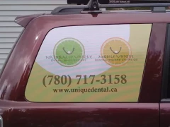 Perforated Window Vision Decal This image shows perforated window vision decal.