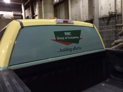 Perforated Window Vision Vinyl This image shows perforated window vision vinyl.