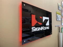 Plexi Glass Backlit Sign This image shows plexi glass backlit sign.