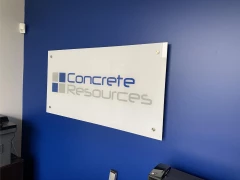 Plexi Glass Office Sign This image shows plexi glass office sign.