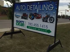 Portable Road Sign This image shows portable road sign.