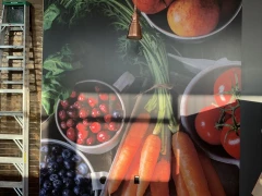 Restaurant Wall Mural This image shows restaurant wall mural.