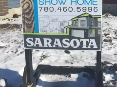 Show Home Stand Up Sign (2) This image shows show home stand up sign (2).