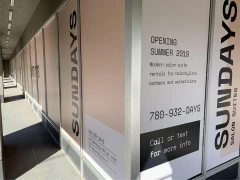 Temporary Window Signage This image shows temporary window signage.