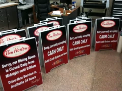 Tim Hortons Sandwich Board Signs This image shows tim hortons sandwich board signs.