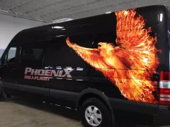 Van Vinyl Graphic Wrap This image shows van vinyl graphic wrap.
