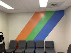 Wall Graphic Striping This image shows wall graphic striping.