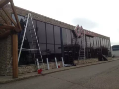 Window Graphics Installation Window Graphics Installation. This is part of SignKore's Window/Vinyl Lettering collection, featuring window lettering, vinyl lettering, window graphics, storefront window signs, glass decals.